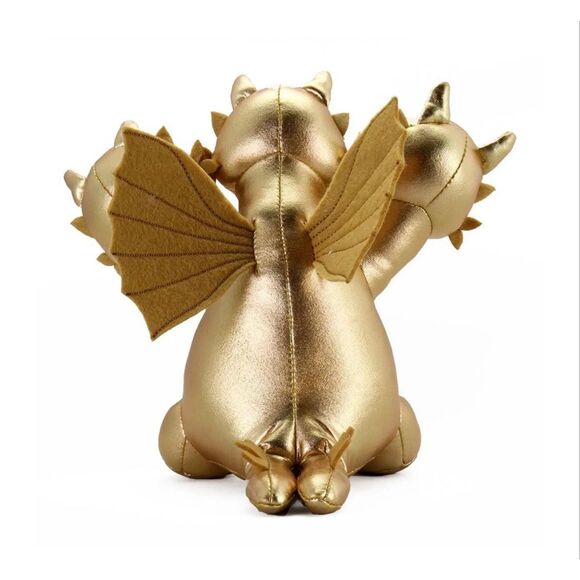 Kidrobot Godzilla Ghidorah Phunny Plush Gold 9” NEW - Picture 2 of 6